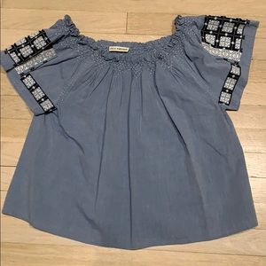 Chambray off shoulder top